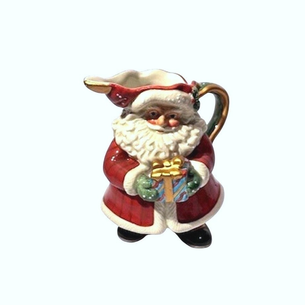 Vintage Fitz and Floyd Santa Creamer Pitcher, Whimsical Christmas Home Decor